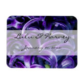 Magnet Flexible Fleurs violettes Mariage personnel (Horizontal)