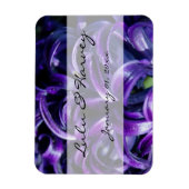 Magnet Flexible Fleurs violettes Mariage personnel (Vertical)