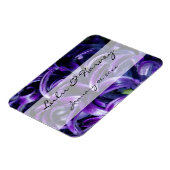Magnet Flexible Fleurs violettes Mariage personnel (Côté Gauche)