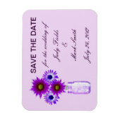 Magnet Flexible Fleurs violettes Mason Jar Enregistrer l'aimant Da (Vertical)