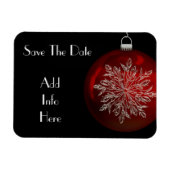 Magnet Flexible Flocon de neige de Noël Enregistrer l'aimant de la (Horizontal)