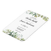 Magnet Flexible Flora Verde Invitación (Côté Gauche)