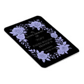 MAGNET FLEXIBLE FLORAL BLUE. IN LOVING MEMORY KEEPSAKE, CARD (Côté Droit)