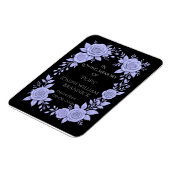 MAGNET FLEXIBLE FLORAL BLUE. IN LOVING MEMORY KEEPSAKE, CARD (Côté Gauche)