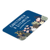 Magnet Flexible Floral Cruise Navire Finder Monogramme bleu (Côté Gauche)