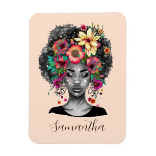 Magnet Flexible Floral Elegant Afro Femme