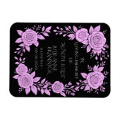 MAGNET FLEXIBLE FLORAL LAVENDER. IN LOVING MEMORY KEEPSAKE, (Horizontal)