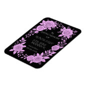 MAGNET FLEXIBLE FLORAL LAVENDER. IN LOVING MEMORY KEEPSAKE, (Côté Gauche)