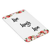Magnet Flexible Floral "Live, Laugh, Love" Élégant (Côté Droit)