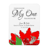 Floral Mariage Rouge Enregistrer La Date