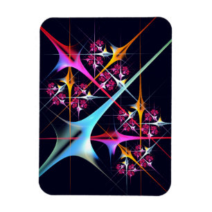 Magnet Flexible Floral rose moderne Art Abstrait Couleur Motif #01