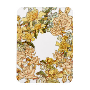 Magnet Flexible Floral Spring Fleur de couronne rose Fleurs Art