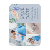 Magnet Flexible Flore bleu poussiéreux | Ardoise 3 Photo Enregistr (Vertical)