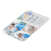 Magnet Flexible Flore bleu poussiéreux | Grey 3 Photo Enregistrer (Côté Gauche)