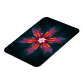 Magnet Flexible Flore Mandala Flowers Orange Red Blue Abstract (Côté Gauche)