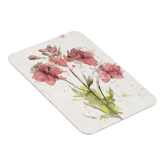 Magnet Flexible Flore rose foncé (Côté Droit)