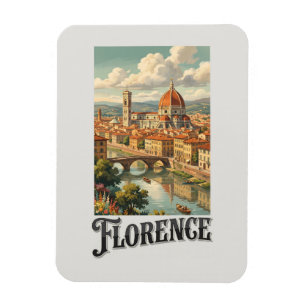 Magnet Flexible Florence Italie Voyage Rétro