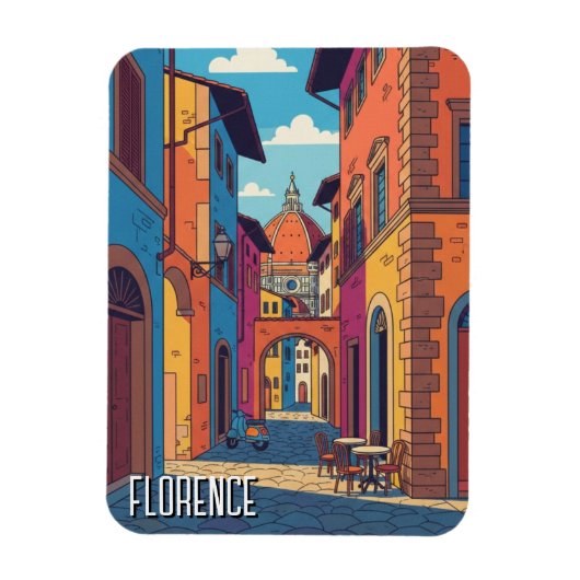 Magnet Flexible Florence Italy Travel Abstract Art (Vertical)