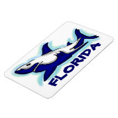 Magnet Flexible Floride bleu requin thème rectangle aimant (Côté Gauche)
