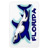 Magnet Flexible Floride bleu requin thème rectangle aimant (Vertical)