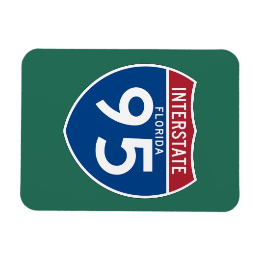 Magnet Flexible Floride FL I-95 Interstate Highway Shield - (Horizontal)