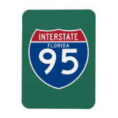Magnet Flexible Floride FL I-95 Interstate Highway Shield - (Vertical)