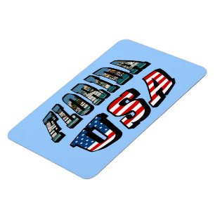 Magnet Flexible Floride Photo et USA Flag Text
