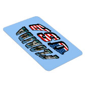Magnet Flexible Floride Photo et USA Flag Text (Côté Droit)
