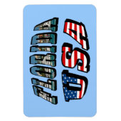 Magnet Flexible Floride Photo et USA Flag Text (Vertical)