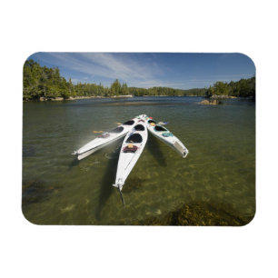 Magnet Flexible Flotte de kayaks au repos en fin d'après-midi à
