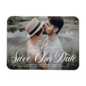 Magnet Flexible Flourver Script Enregistrer Notre Date Découper Ph (Horizontal)