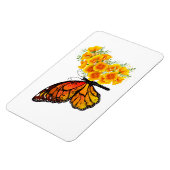 Magnet Flexible Flower Butterfly with Yellow California Poppy (Côté Gauche)