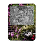 Magnet Flexible Flower Garden Bird House Peinture Ajouter Votre Ph (Vertical)