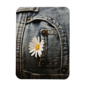 Magnet Flexible Flowers (homonymie) | Daisy in Jeans Pocket (Vertical)