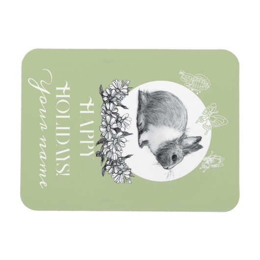 Magnet Flexible Fluffy le lapin (Horizontal)