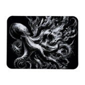 Magnet Flexible Fluide d'encre abstrait Pieuvre Kraken (Horizontal)