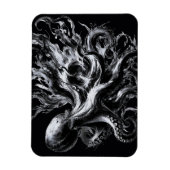 Magnet Flexible Fluide d'encre abstrait Pieuvre Kraken (Vertical)