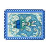 MAGNET FLEXIBLE FLUTTERBUN HIVER WONDERLAND, FUNNY BUNNY RABBIT (Horizontal)