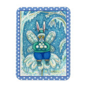 MAGNET FLEXIBLE FLUTTERBUN HIVER WONDERLAND, FUNNY BUNNY RABBIT (Vertical)