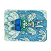 MAGNET FLEXIBLE FLUTTERBUN HIVER WONDERLAND, FUNNY BUNNY RABBIT (Horizontal)