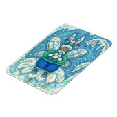MAGNET FLEXIBLE FLUTTERBUN HIVER WONDERLAND, FUNNY BUNNY RABBIT (Côté Gauche)