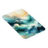 Magnet Flexible Flux d'océan doré Vagues abstraites (Côté Droit)