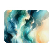 Magnet Flexible Flux d'océan doré Vagues abstraites (Horizontal)