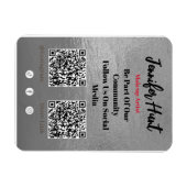 Magnet Flexible Flyers tendance médias sociaux QR Code Invitation (Horizontal)