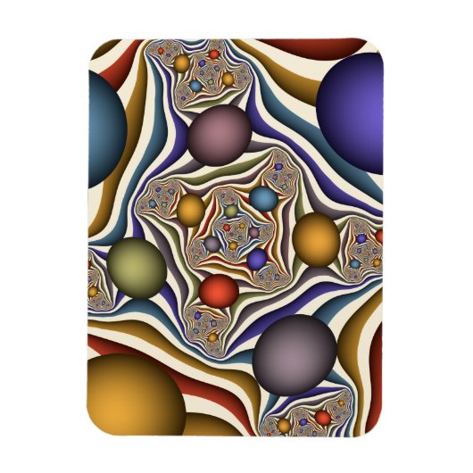 Magnet Flexible Flying Up Colorful Modern Abstract Fractal Art (Vertical)