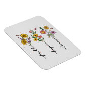 Magnet Flexible Foi, Espoir, Amour - Floral Inspirationnel (Côté Droit)