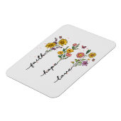 Magnet Flexible Foi, Espoir, Amour - Floral Inspirationnel (Côté Gauche)
