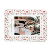 Magnet Flexible Foliage floral Élégante photo de Noël (Horizontal)