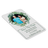 Magnet Flexible Foliage Wreath Wedding Enregistrer la date (Côté Droit)