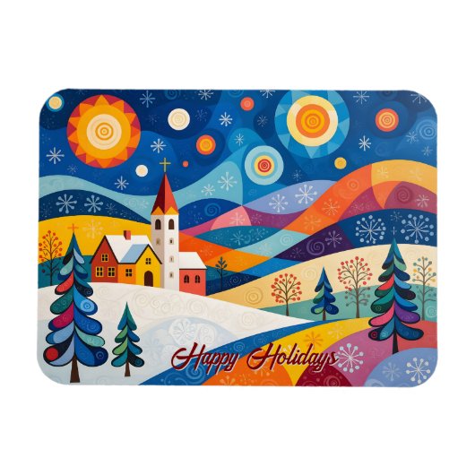 Magnet Flexible Folksy Christmas (Horizontal)